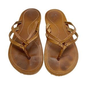Olukai O’I Leather Sandal in Sahara